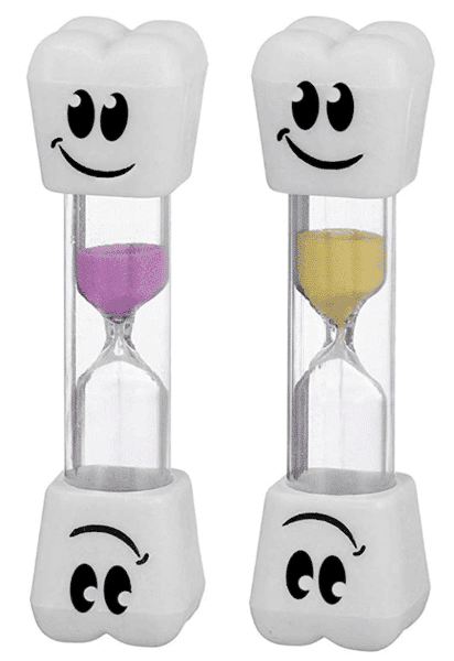Just for kids 10 Two-minute toothbrushing timer designed to help children and adults brush for the recommended time